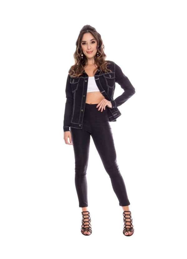 Razon Jeans - Calça Feminina Sarja com Elastano Bengaline Razon Jeans - Preto