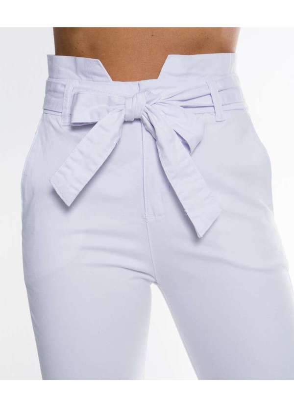 Razon Jeans - Calça Feminina Sarja com Elastano Clochard Razon Jeans - Branco 2