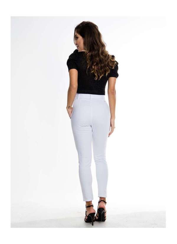 Razon Jeans - Calça Feminina Sarja com Elastano Clochard Razon Jeans - Branco 3