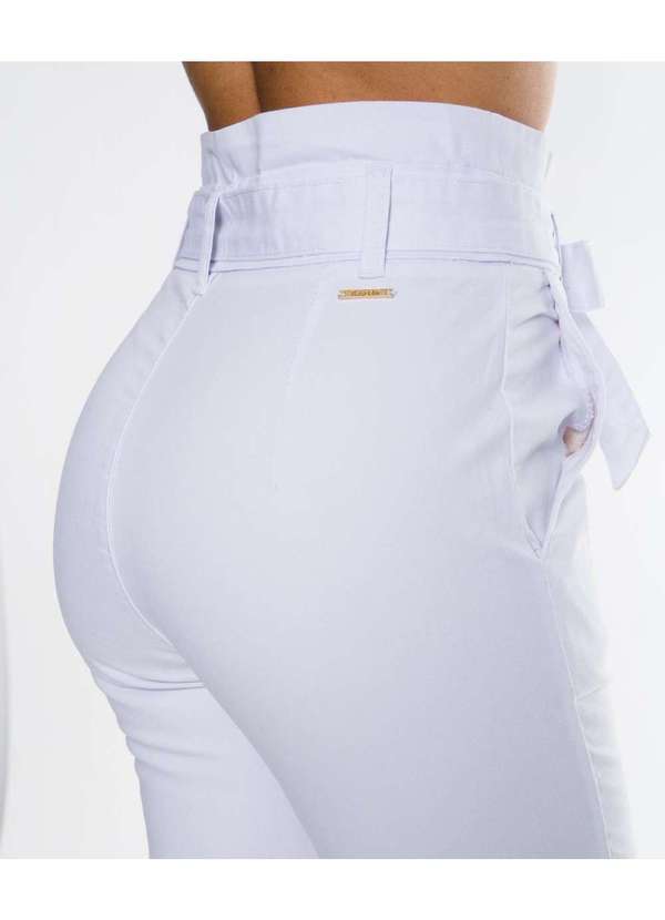 Razon Jeans - Calça Feminina Sarja com Elastano Clochard Razon Jeans - Branco 4