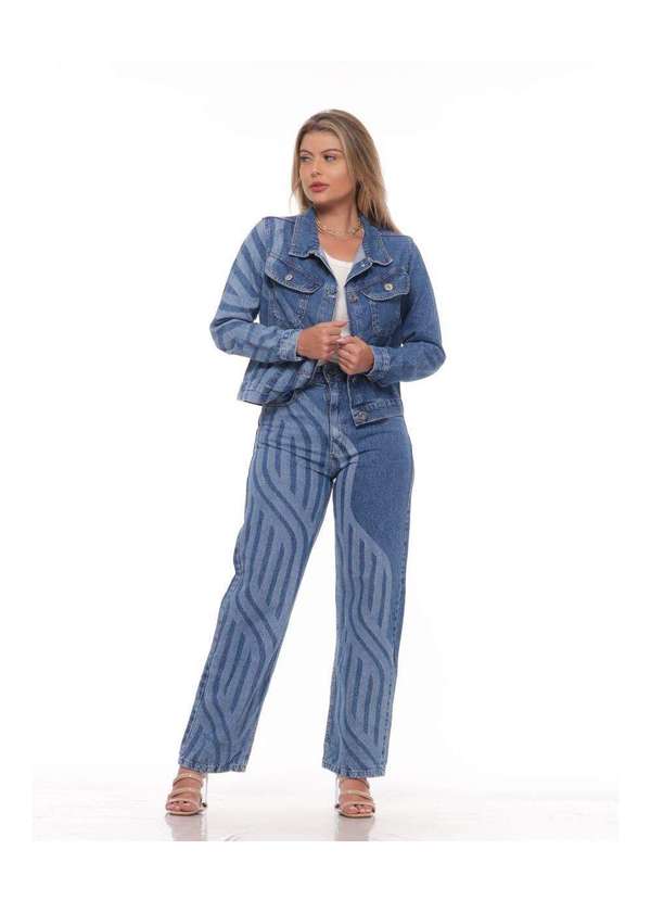 Razon Jeans - Jaqueta Feminina Jeans com Estampa Laser - Super Destroyed - Jeans 3