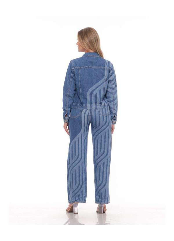 Razon Jeans - Jaqueta Feminina Jeans com Estampa Laser - Super Destroyed - Jeans 2