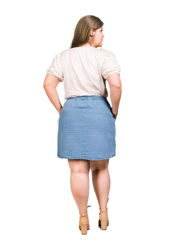 Razon Jeans - Saia Feminina Jeans Evase Plus - Jeans 2
