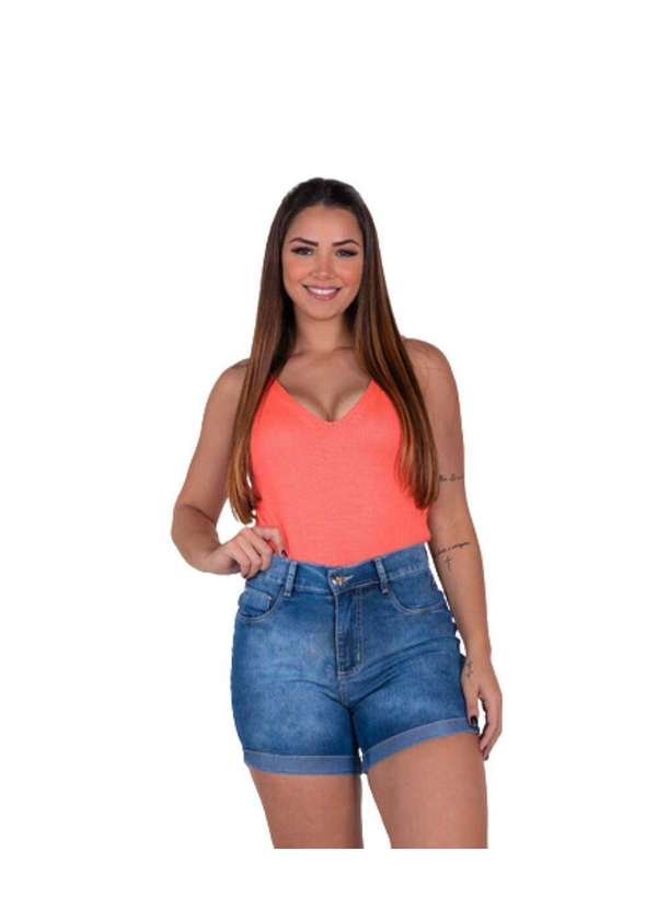 Razon Jeans - Bermuda Feminina Jeans Lycra - Azul-Marinho