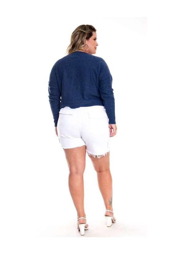 Razon Jeans - Shorts Sarja Lycra 1/2 Coxa Plus Branco - Branco 3