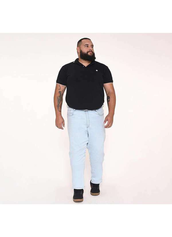 Razon Jeans - Calça Masculina Jeans Lycra Plus Slim Hiper Destroyed - Jeans Claro