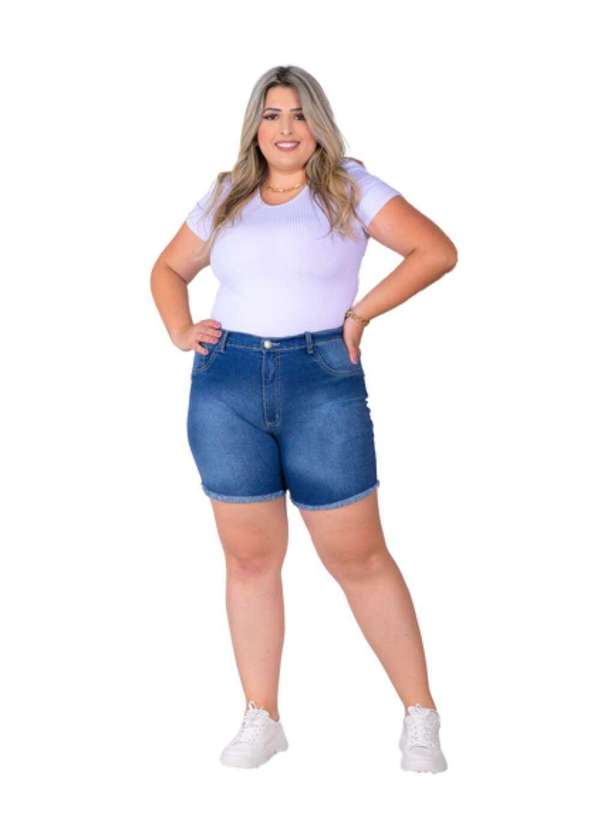 Razon Jeans Bermuda Feminina Jeans Plus Size Ciclista Razon Jeans Jeans
