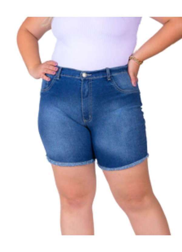 Razon Jeans - Bermuda Feminina Jeans Plus Size Ciclista Razon Jeans - Jeans