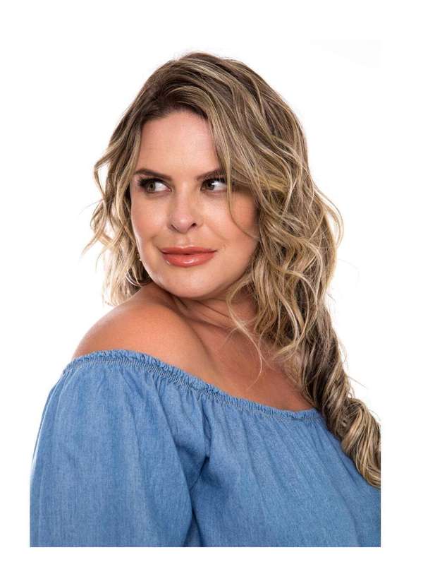 Razon Jeans - Camisa Blusa Ciganinha Feminina Jeans Plus - Jeans 5