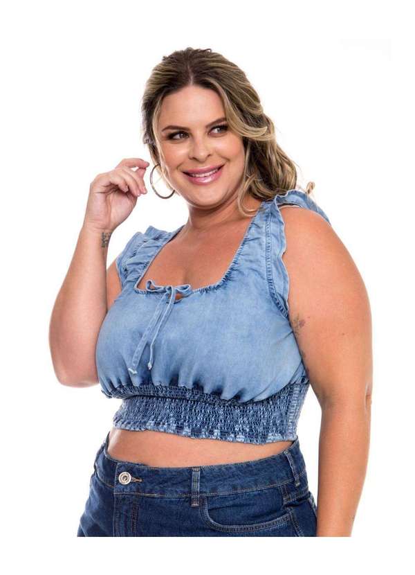 Razon Jeans - Regata Feminina Jeans Plus - Jeans