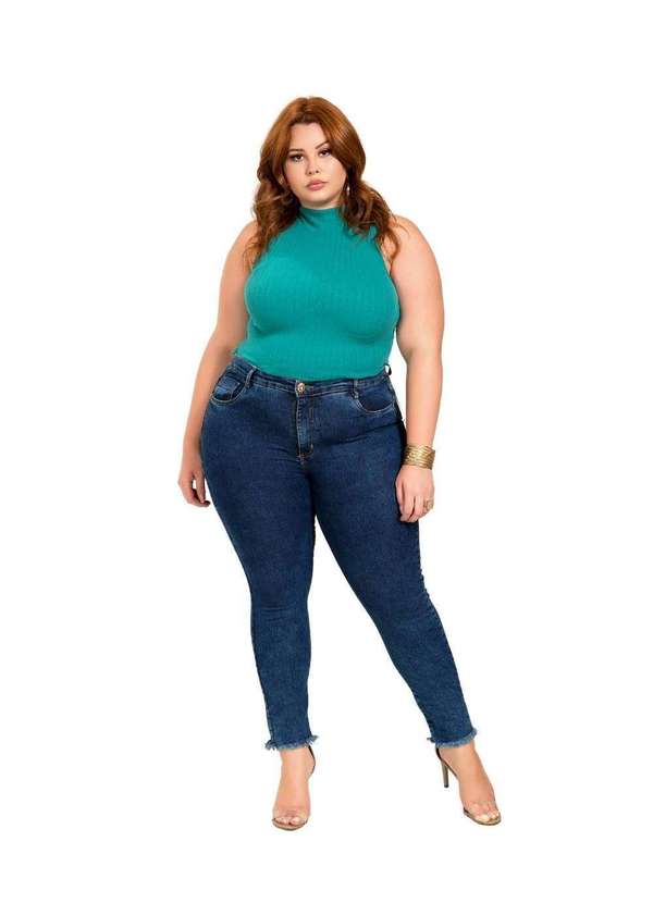 Razon Jeans - Calça Cigarrete Feminina Jeans Plus Razon Jeans - Jeans