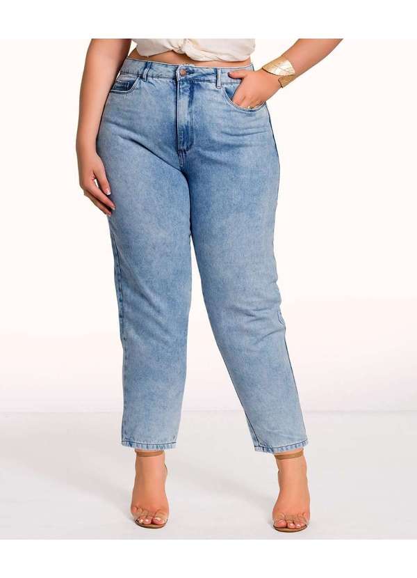 Razon Jeans - Calça Feminina Jeans Plus Mom Five Pockets Razon Jeans - Jeans Claro 2