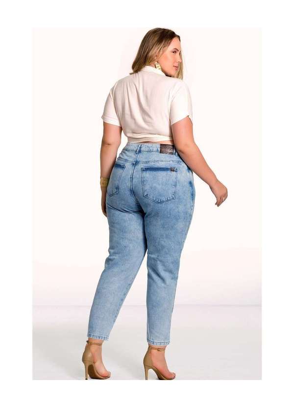 Razon Jeans - Calça Feminina Jeans Plus Mom Five Pockets Razon Jeans - Jeans Claro 3