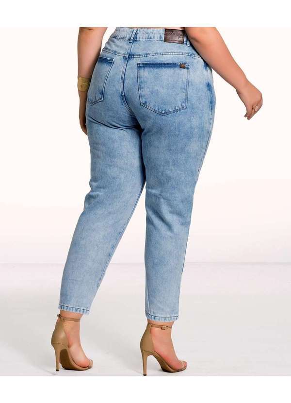 Razon Jeans - Calça Feminina Jeans Plus Mom Five Pockets Razon Jeans - Jeans Claro 4