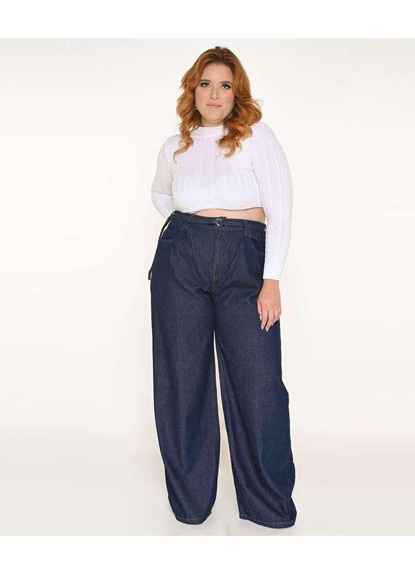 Razon Jeans - Calça Feminina Jeans Plus Pantalona - Jeans