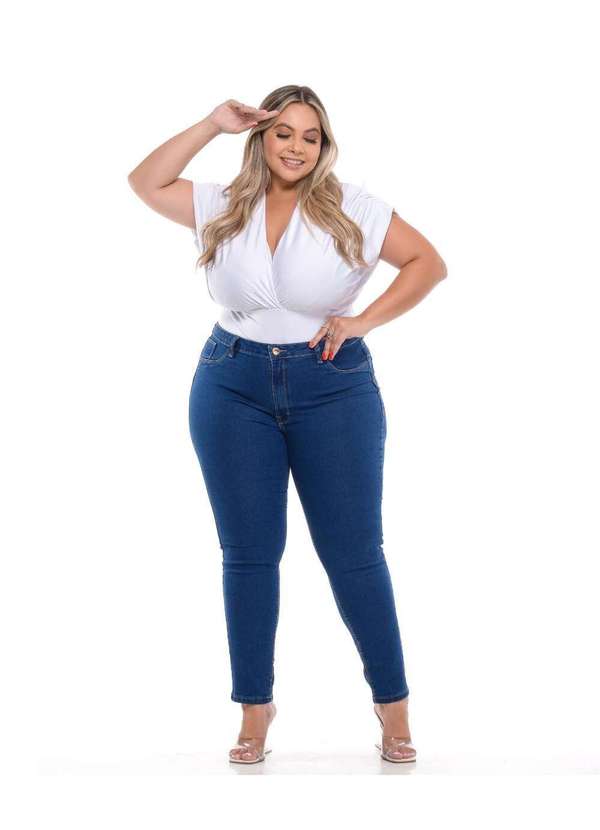 Razon Jeans - Calça Feminina Jeans Plus Skinny Pala Coração e Pence L2/3 - Jeans