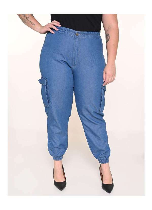 Razon Jeans - Calça Feminina Jogger Plus Cargo L1/2 - Jeans 2