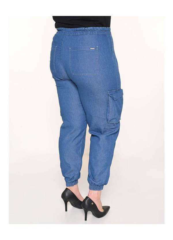 Razon Jeans - Calça Feminina Jogger Plus Cargo L1/2 - Jeans 4