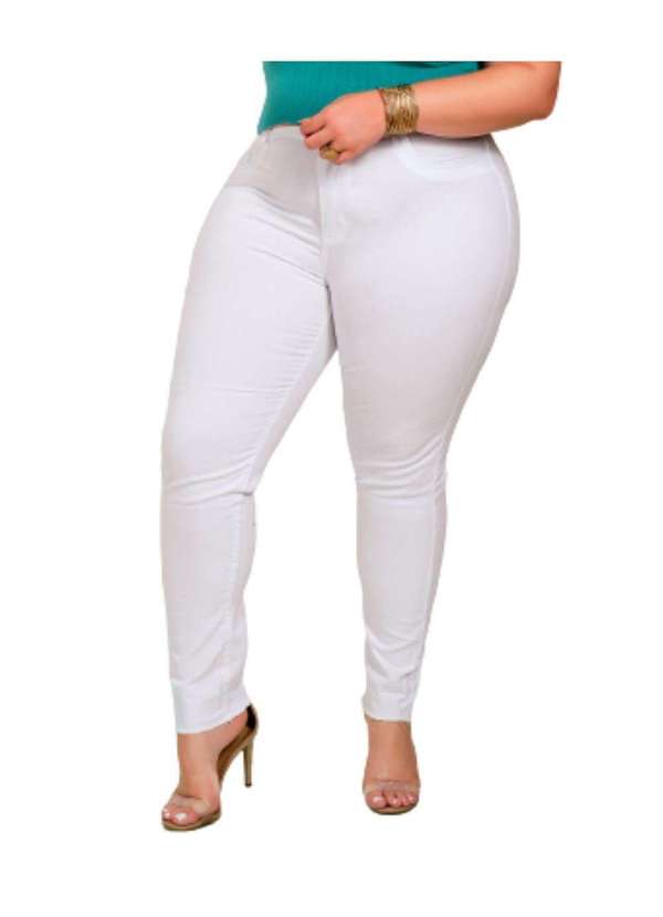 Razon Jeans - Calça Feminina Plus Size Cigarrete Branco Razon Jeans - Branco