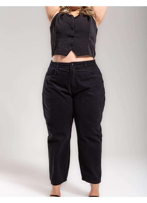 Razon Jeans - Calça Feminina Plus Size Flare - Preto 4