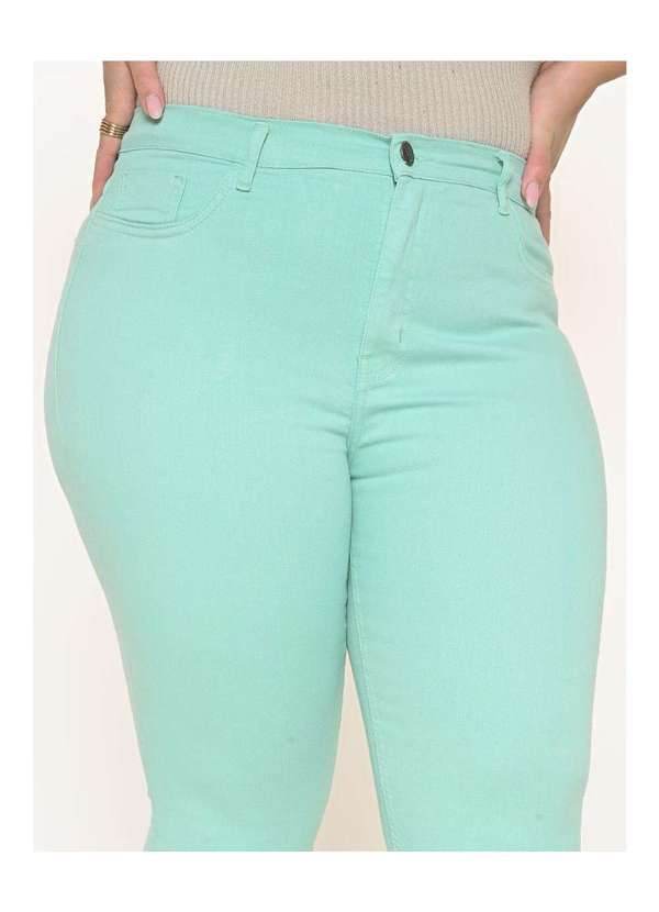 Razon Jeans - Calça Feminina Sarja Lycra Cigarrete Plus Jade - Jade 5
