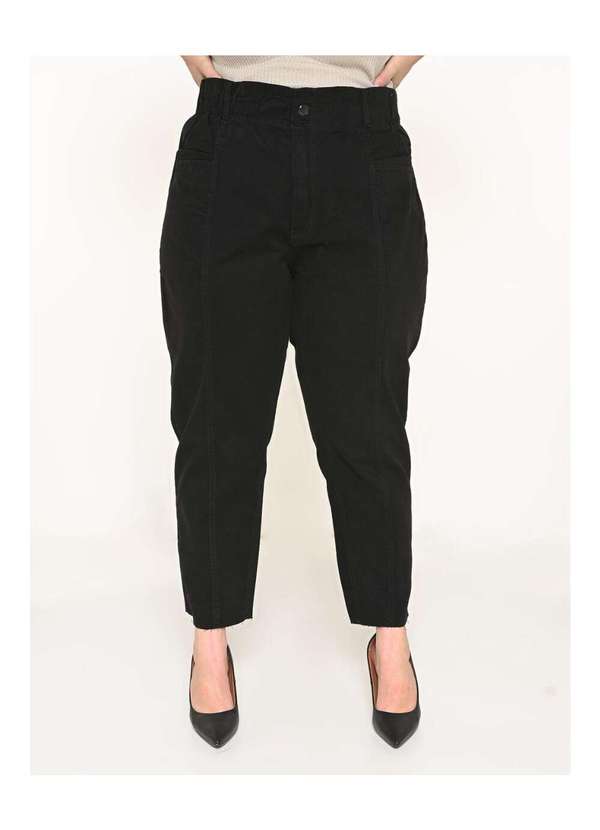 Razon Jeans - Calça Feminina Sarja Plus Mom Preto - Preto 3