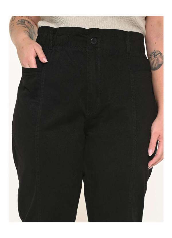 Razon Jeans - Calça Feminina Sarja Plus Mom Preto - Preto 5