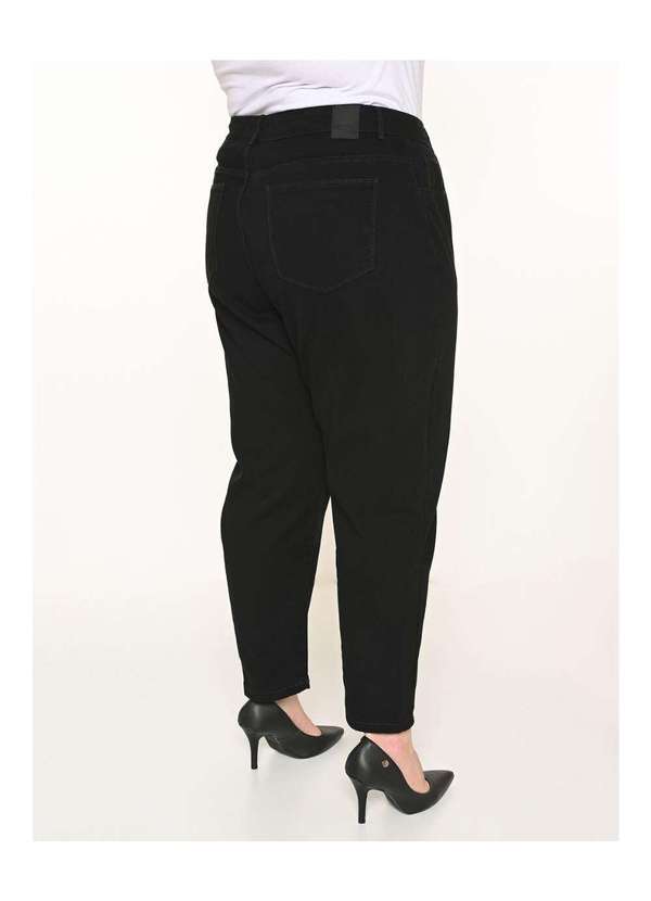 Razon Jeans - Calça Feminina Sarja Plus Preta Mom Razon Jeans - Preta 4