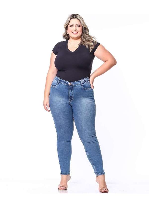 Razon Jeans - Calça Feminina Skinny Jeans com Elastano Plus Razon Jeans - Jeans