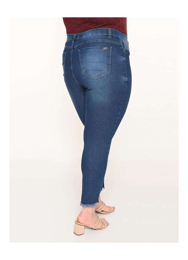 Razon Jeans - Cigarrete Feminina Jeans Plus Barra Desfiada L2/2 - Jeans 5