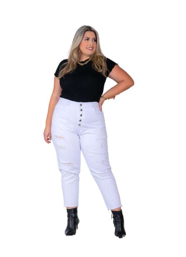 Razon Jeans - Cigarrete Feminina Jeans Plus Mom - Unica