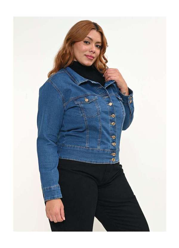 Razon Jeans - Jaqueta Feminina Jeans Plus com Elastano Razon Jeans - Jeans 3