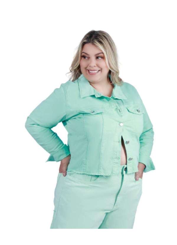 Razon Jeans - Jaqueta Feminina Sarja Plus Razon Jeans - Jade