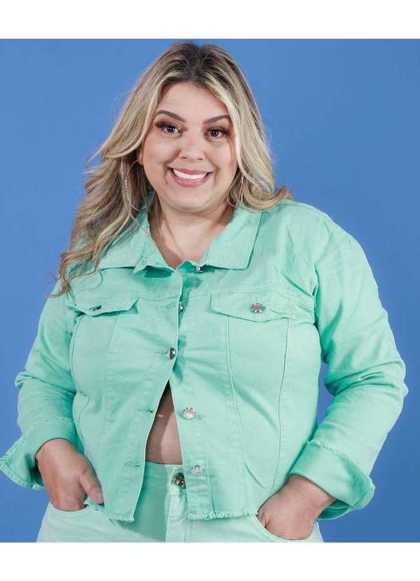 Razon Jeans - Jaqueta Feminina Sarja Plus Razon Jeans - Jade