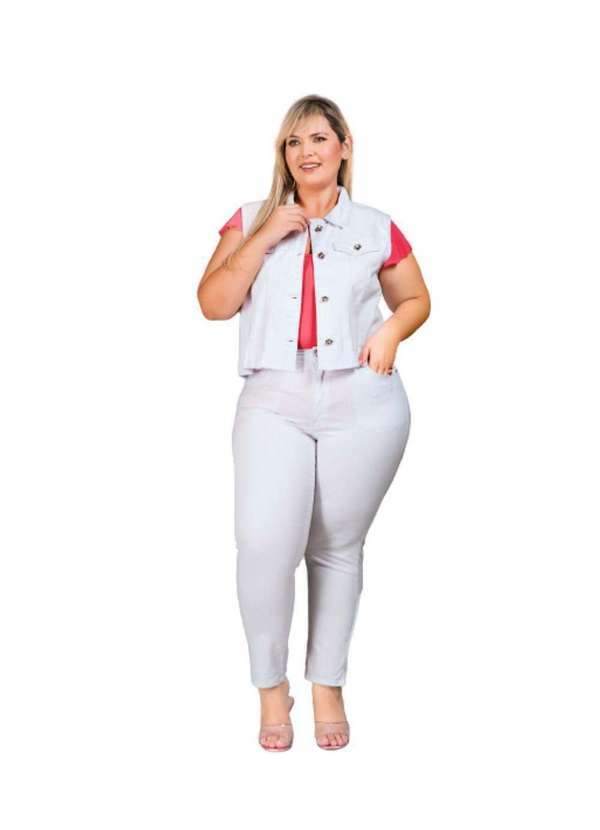 Razon Jeans - Colete Feminino Sarja Plus Razon Jeans Verde