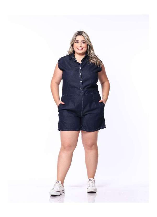 Razon Jeans - Macaquinho Feminino Jeans Plus Razon Jeans - Jeans