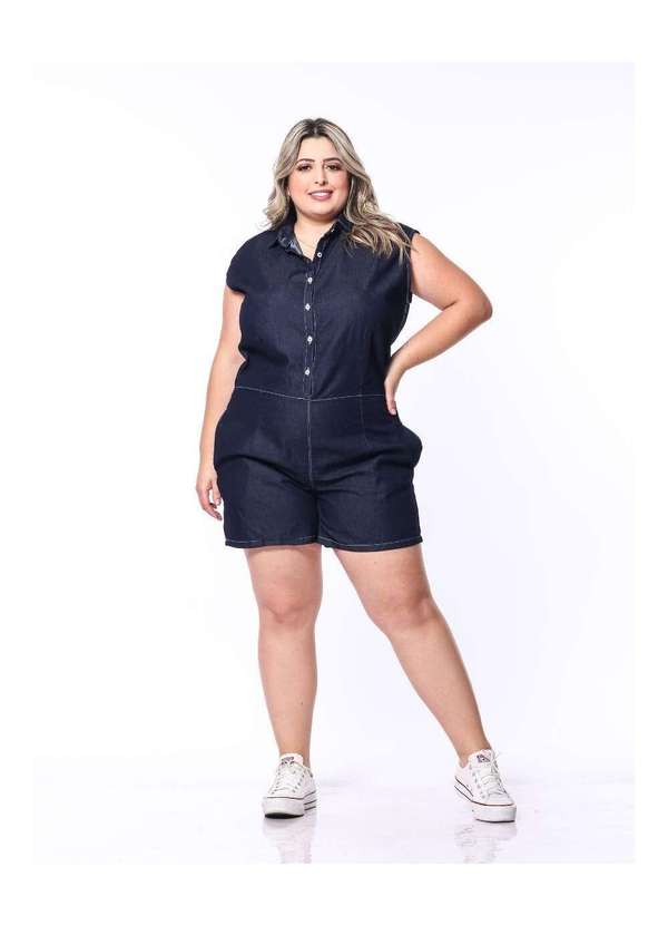 Razon Jeans - Macaquinho Feminino Jeans Plus Razon Jeans - Jeans 3