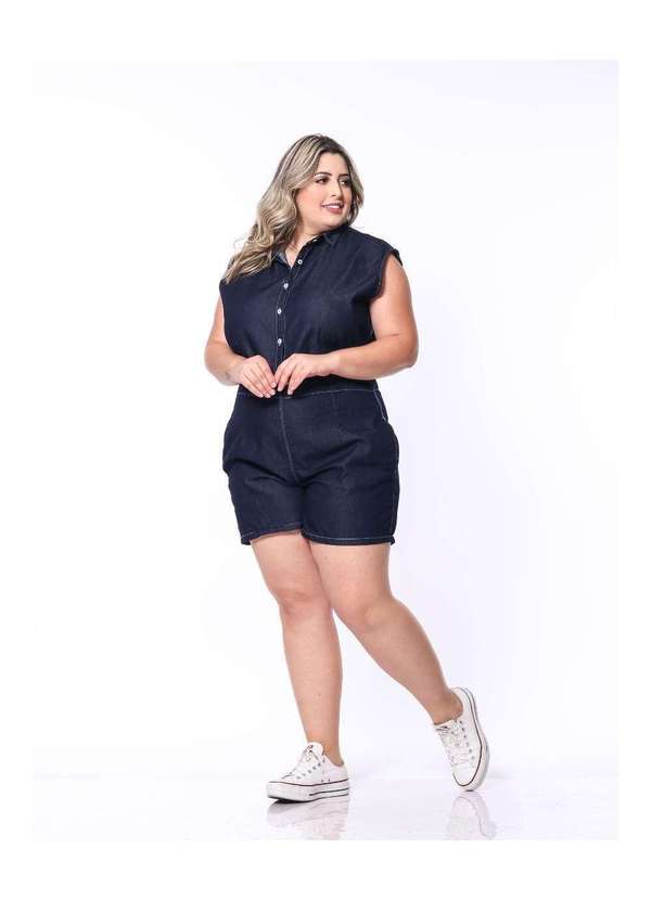 Razon Jeans - Macaquinho Feminino Jeans Plus Razon Jeans - Jeans 2