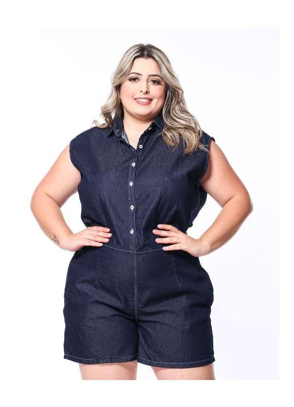 Razon Jeans - Macaquinho Feminino Jeans Plus Razon Jeans - Jeans 5