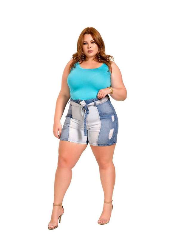 Razon Jeans - Short Jeans Plus Clochard Patchwork L2/2 Razon Jeans - Bicolor