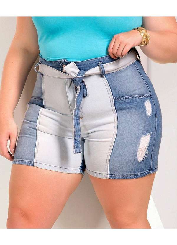 Razon Jeans - Short Jeans Plus Clochard Patchwork L2/2 Razon Jeans - Bicolor 2