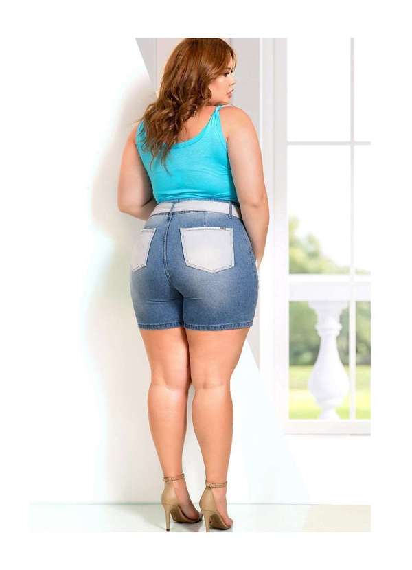 Razon Jeans - Short Jeans Plus Clochard Patchwork L2/2 Razon Jeans - Bicolor 3