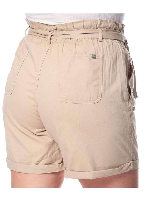Razon Jeans - Shorts Feminino Sarja Plus Clochard Bege - Bege 2