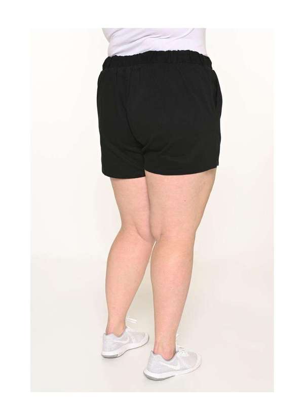 Razon Jeans - Shorts Feminino Sarja Plus com Elástico Razon Jeans - Preto 2