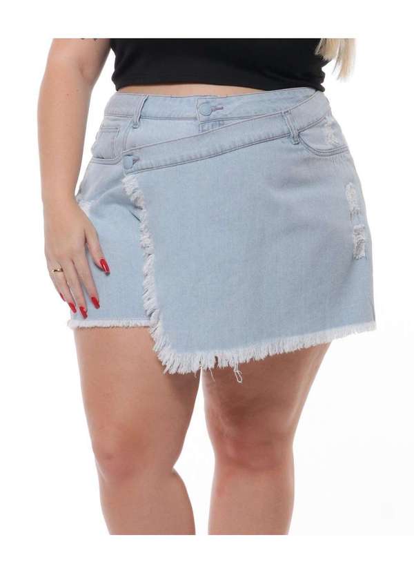 Razon Jeans - Shorts Saia Feminino Jeans Plus Razon Jeans - Jeans 2