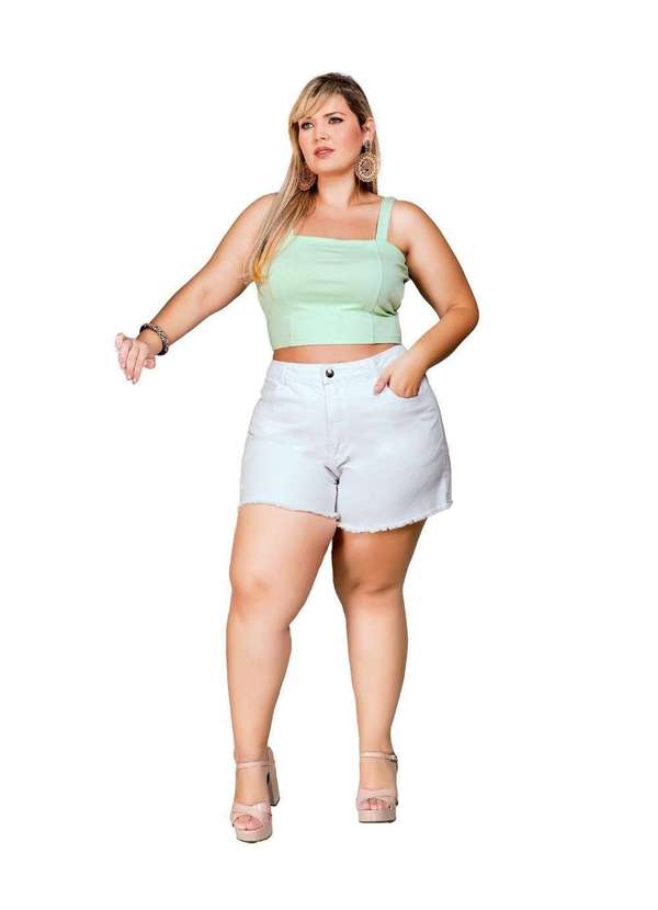 Razon Jeans - Shots Feminino Sarja Plus Razon Jeans - Branco