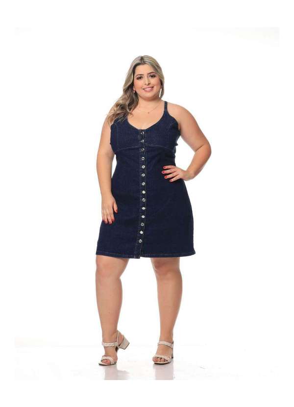 Razon Jeans - Vestido Feminino Jeans com Elastano Plus - Preto