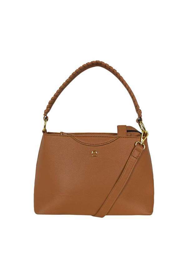 Le Postiche - Bolsa Transversal e Mao Entrelacado Le Postiche Marrom