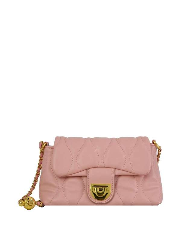 Le Postiche - Bolsa Transversal Matelasse Fecho Rosa