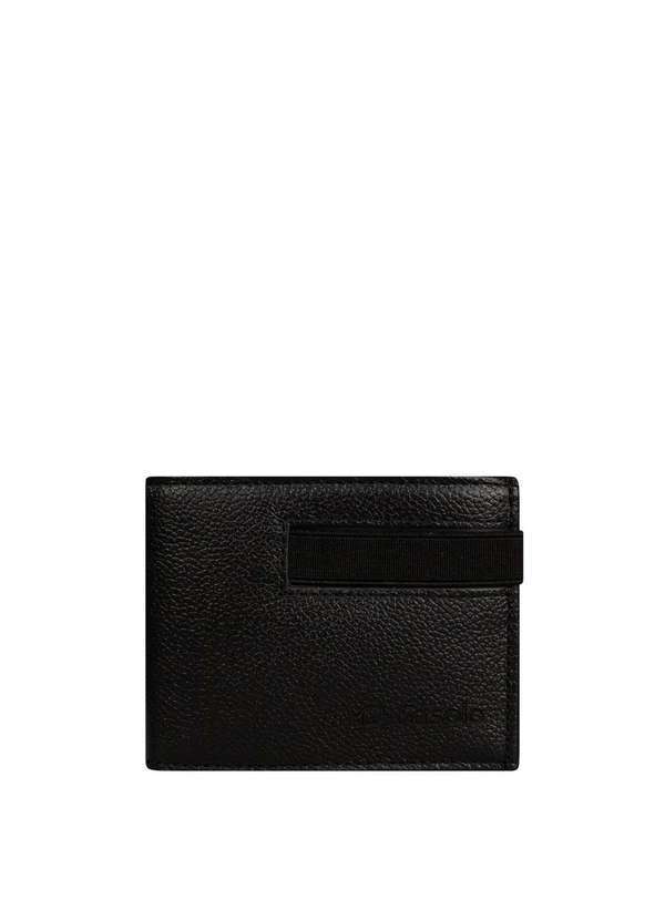 Fasolo - Carteira Couro Masculina Elastico Fasolo Preto